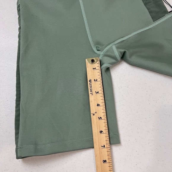 Marchesa Active Olivia Biker Shorts Size Small Sage Green Side Mesh Athletic - Picture 12 of 14